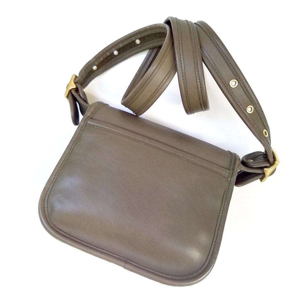 Vintage Coach Legacy Small Flap Bag Olive Green #9965 - Picture 3 of 12